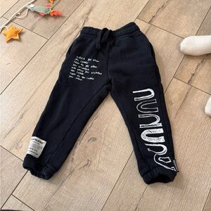 Nununu Black Joggers with White Print